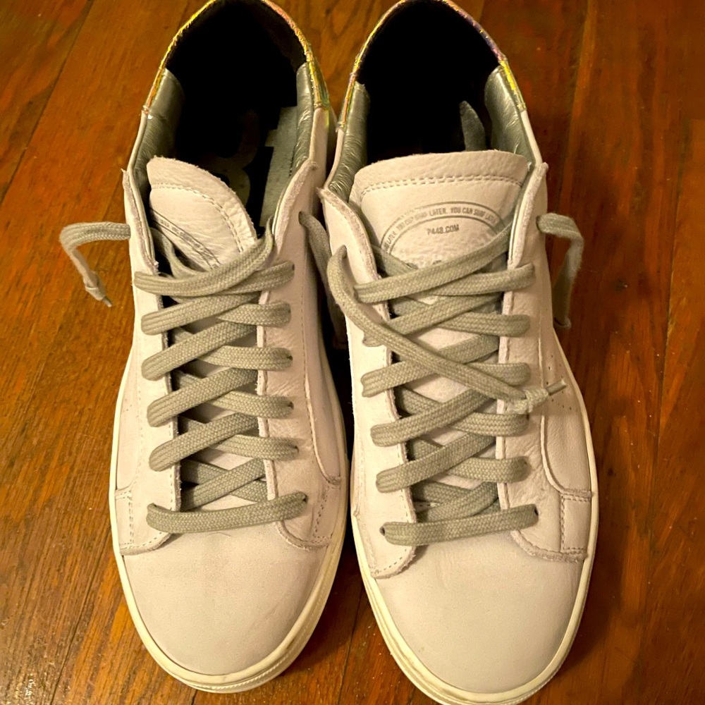 Amazing Iridescent P448 platform sneakers!